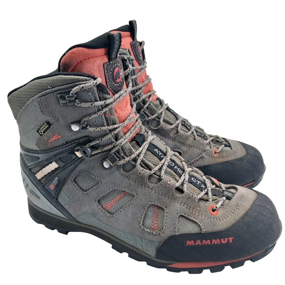 Mammut Ayako High GTX Boots Womens Size 9.5 Gray Suede Gore-Tex Vibram Hiking